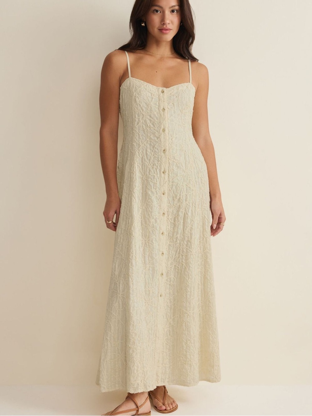 NWT Z Supply Angel Eyes Textured Midi Dress Large